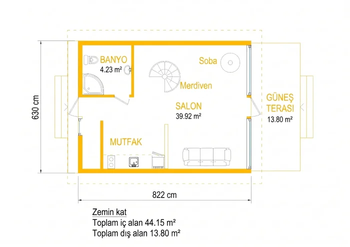 SIP Panel Modern Bungalov 1089 - Görsel 2